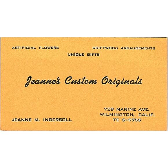 None and/or Unknown Other - Jeanne's Custom Originals Jeanne M. Ingersoll Wilmington Business Card SF3-B4
